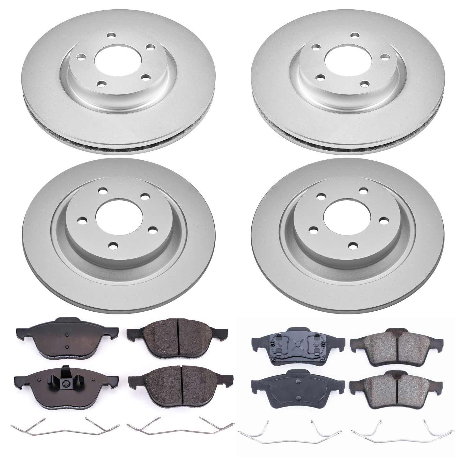 Power Stop - CRK4494 - Front and Rear - Disc Brake Pad and Rotor Kit