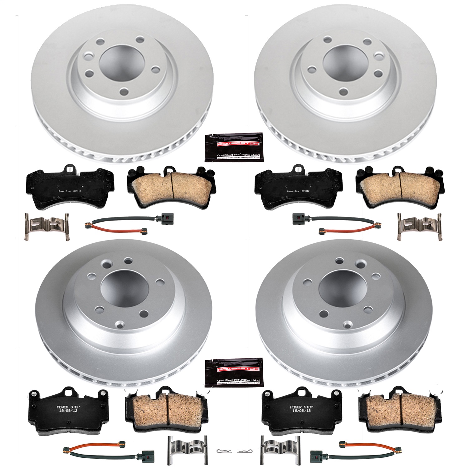 Power Stop - CRK4500 - Front and Rear - Disc Brake Pad and Rotor Kit