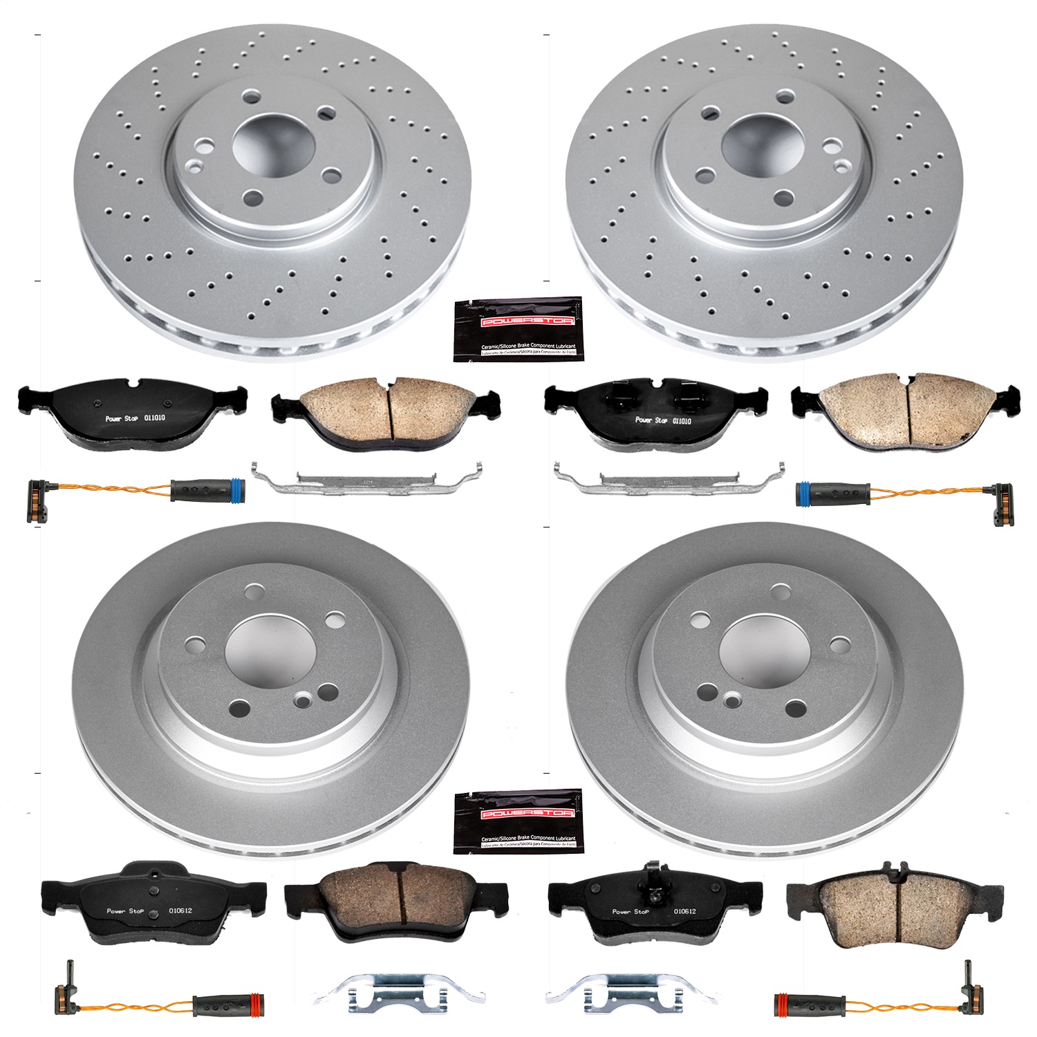 Power Stop - CRK4507 - Front and Rear - Disc Brake Pad and Rotor Kit