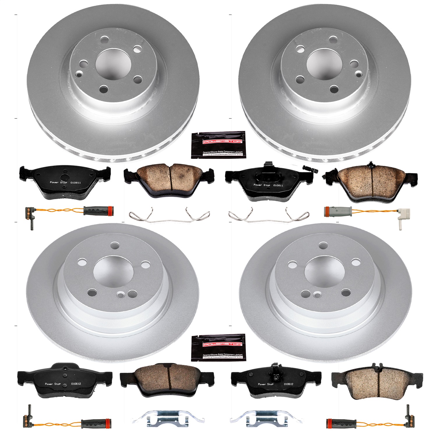 Power Stop - CRK4511 - Front and Rear - Disc Brake Pad and Rotor Kit
