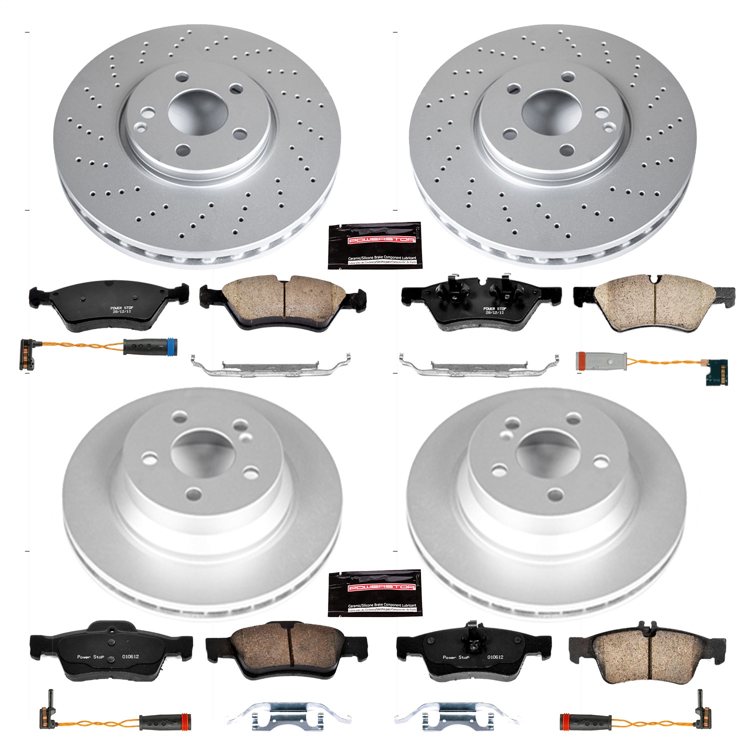 Power Stop - CRK4516 - Front and Rear - Disc Brake Pad and Rotor Kit