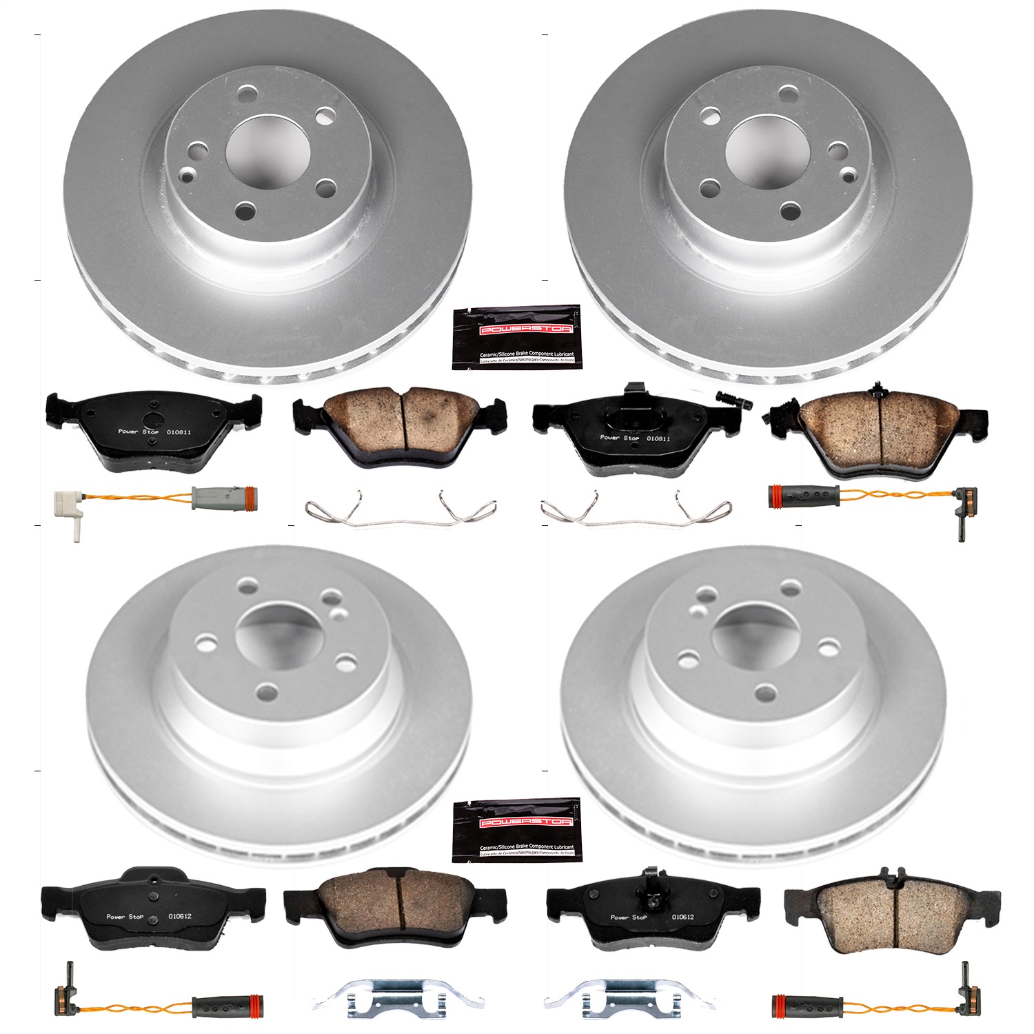 Power Stop - CRK4518 - Front and Rear - Disc Brake Pad and Rotor Kit