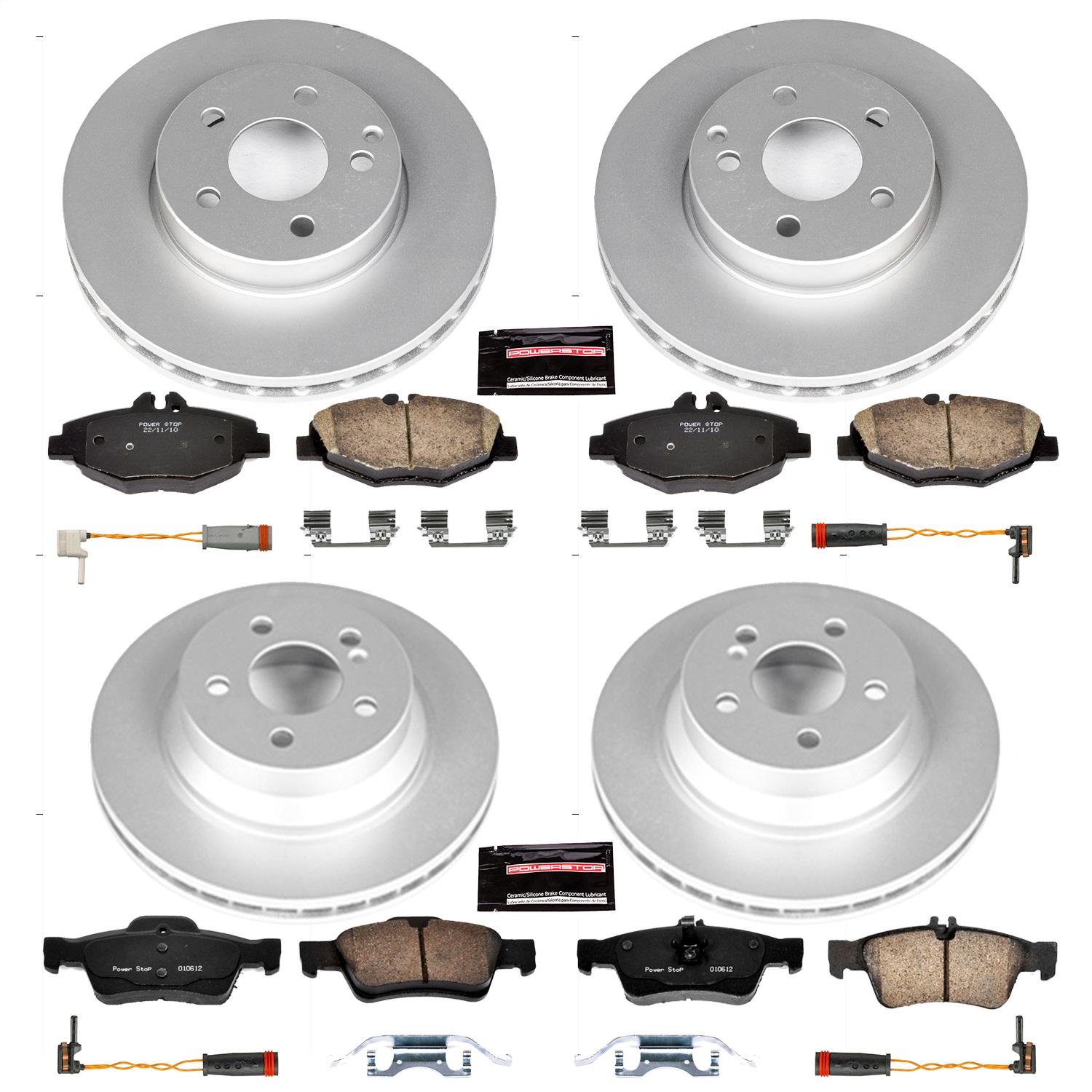 Power Stop - CRK4524 - Front and Rear - Disc Brake Pad and Rotor Kit