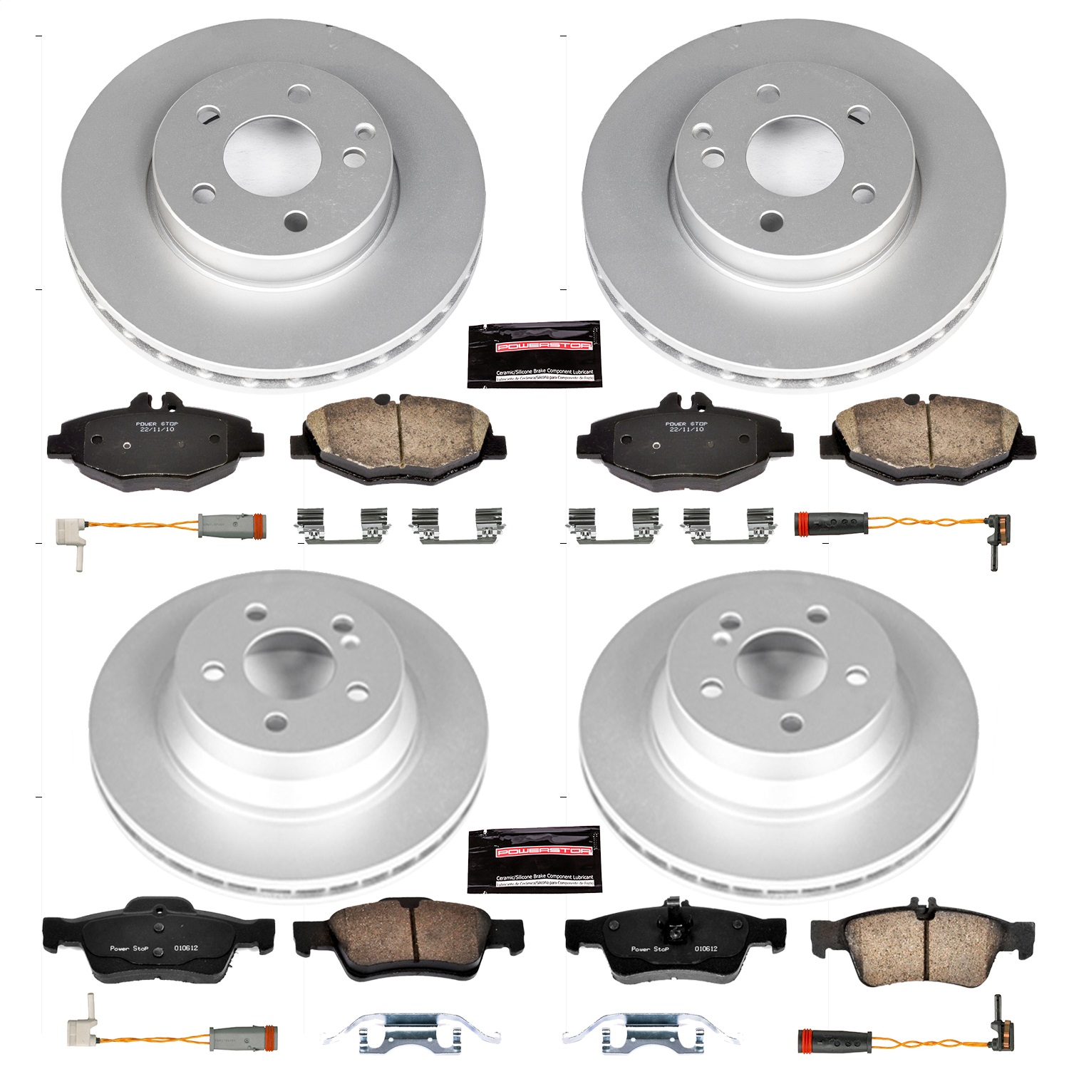 Power Stop - CRK4526 - Front and Rear - Disc Brake Pad and Rotor Kit