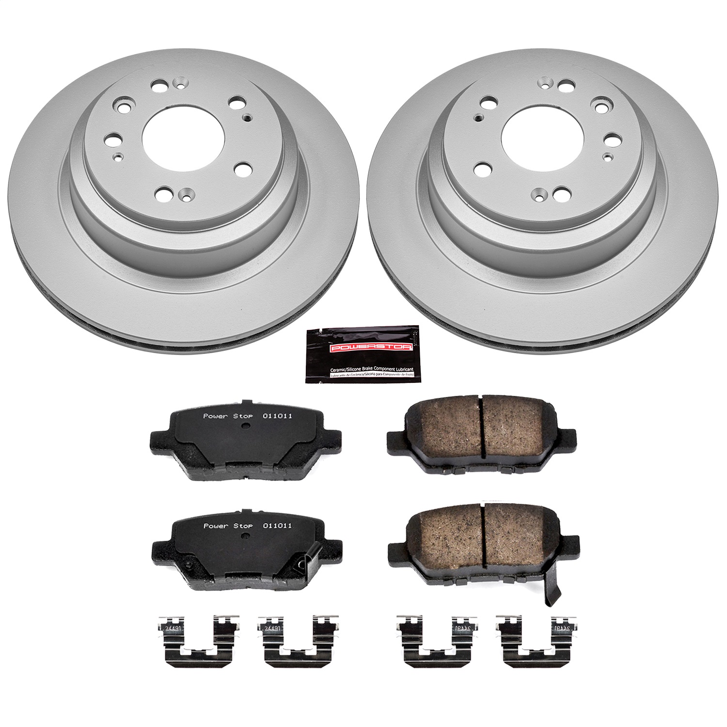 Power Stop - CRK4605 - Rear - Disc Brake Pad and Rotor Kit