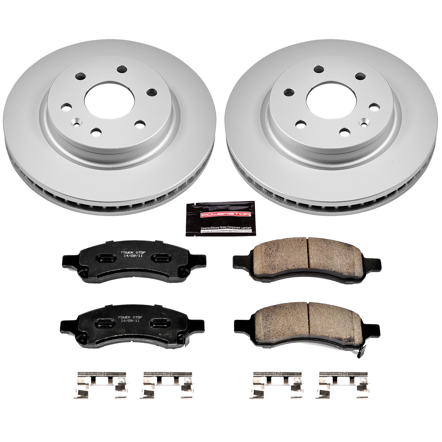 Power Stop - CRK4657 - Front - Disc Brake Pad and Rotor Kit