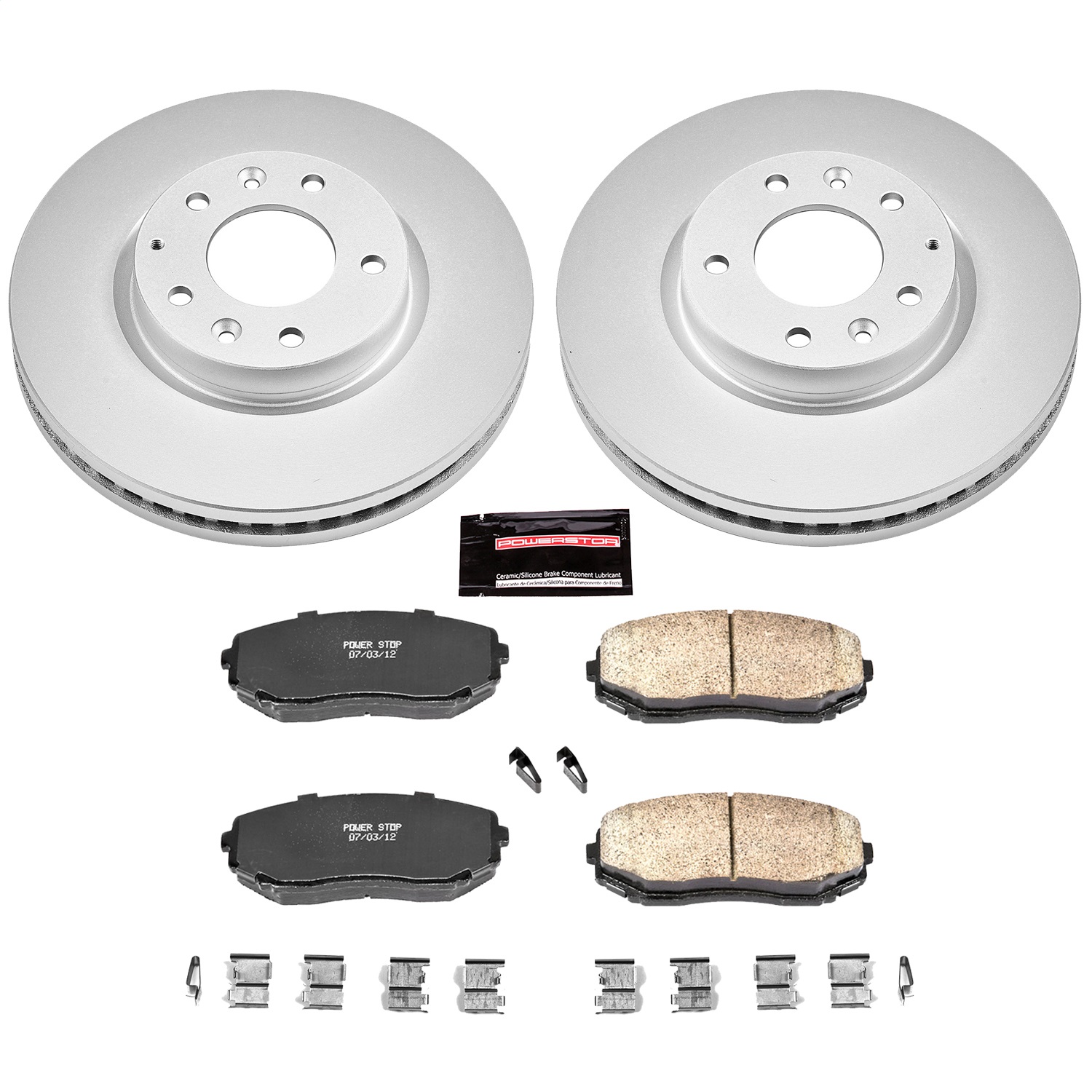 Power Stop - CRK4676 - Front - Disc Brake Pad and Rotor Kit