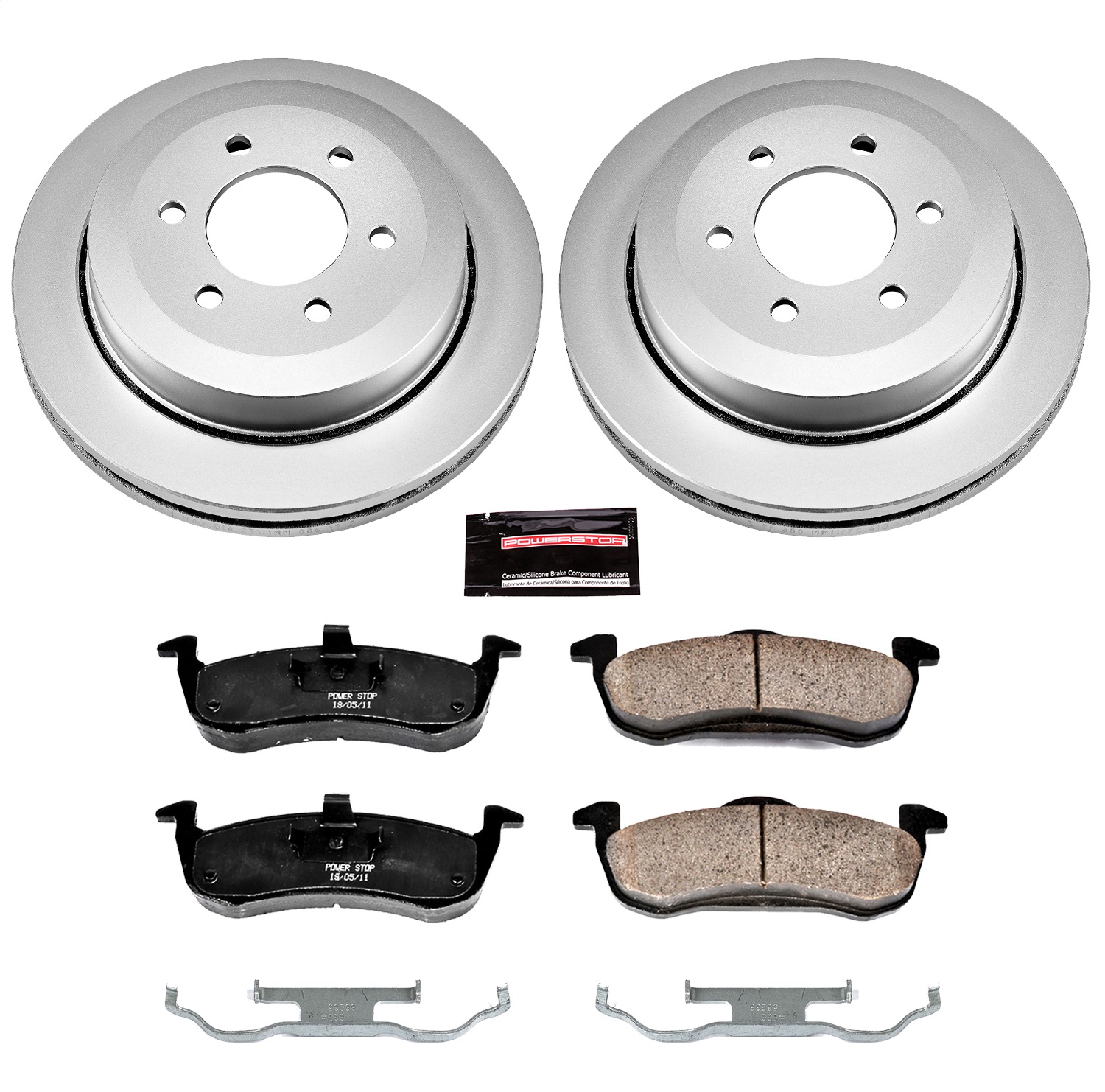 Power Stop - CRK4683 - Rear - Disc Brake Pad and Rotor Kit