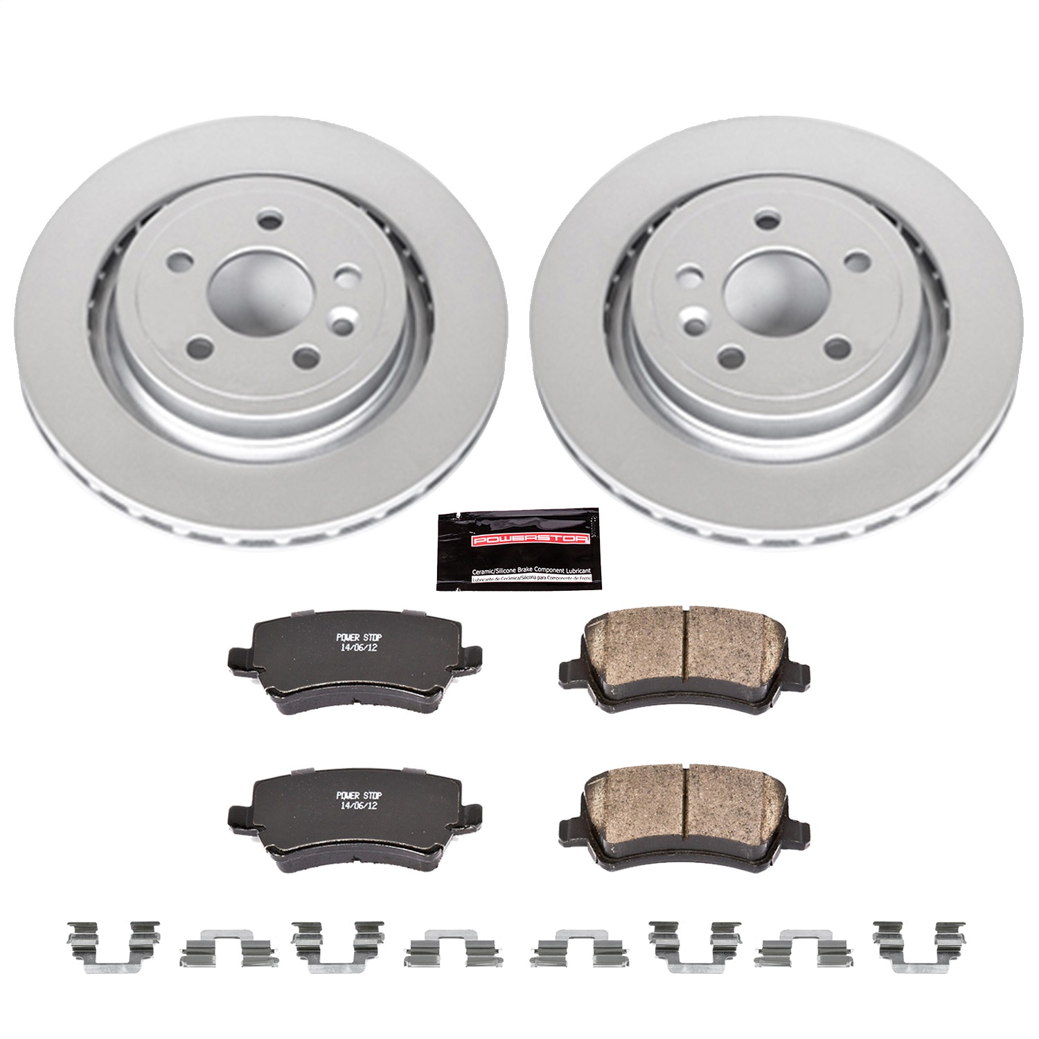 Power Stop - CRK4702 - Rear - Disc Brake Pad and Rotor Kit