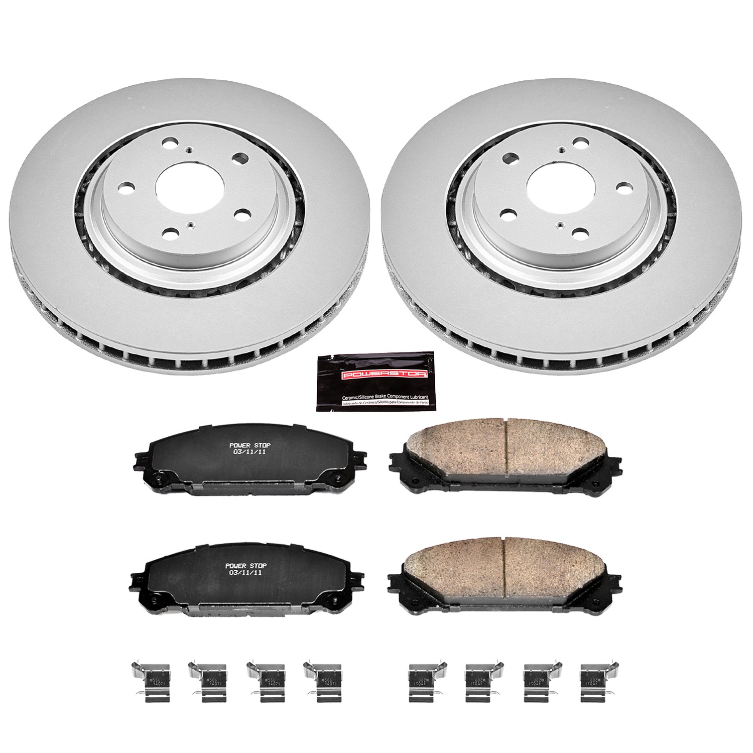 Power Stop - CRK4713 - Front - Disc Brake Pad and Rotor Kit