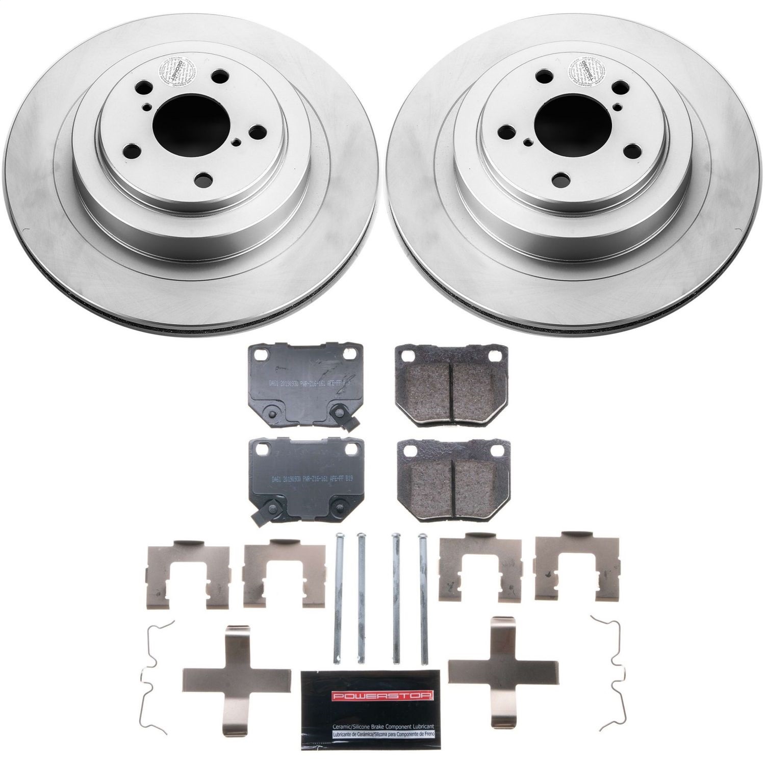 Power Stop - CRK4932 - Rear - Disc Brake Pad and Rotor Kit