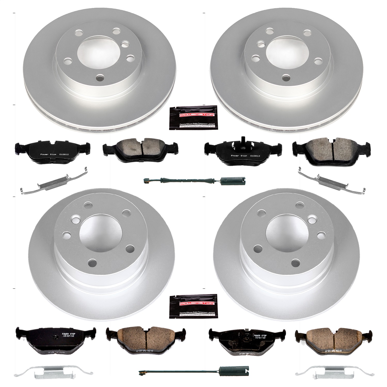 Power Stop - CRK500 - Front and Rear - Disc Brake Pad and Rotor Kit