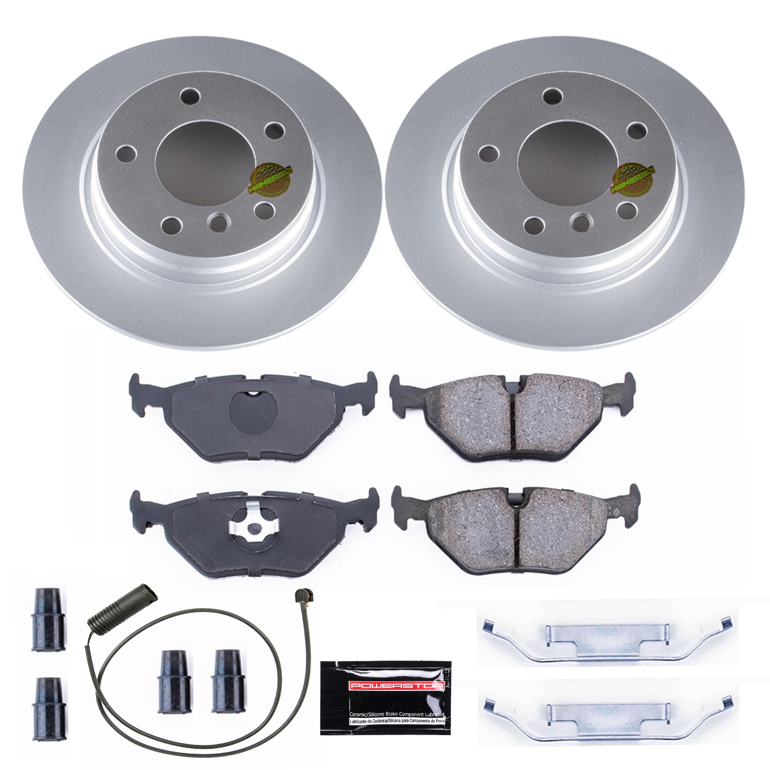 Power Stop - CRK502 - Rear - Disc Brake Pad and Rotor Kit