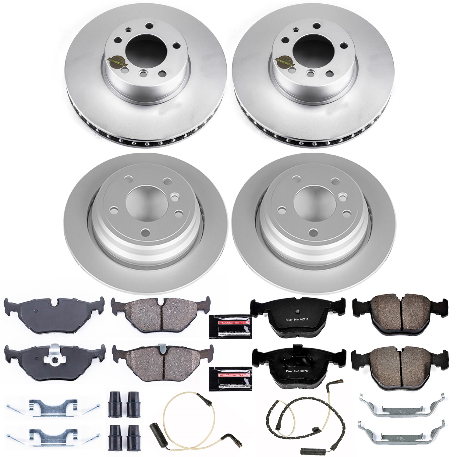 Power Stop - CRK505 - Front and Rear - Disc Brake Pad and Rotor Kit