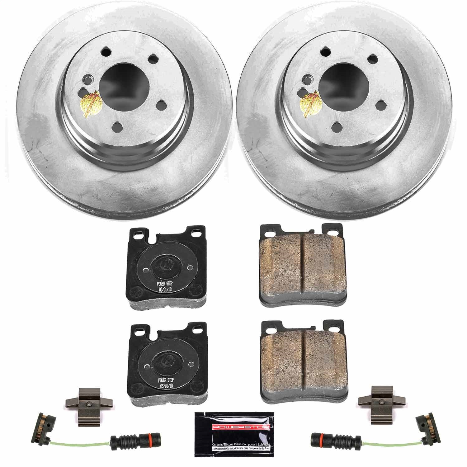 Power Stop - CRK5054 - Rear - Disc Brake Pad and Rotor Kit