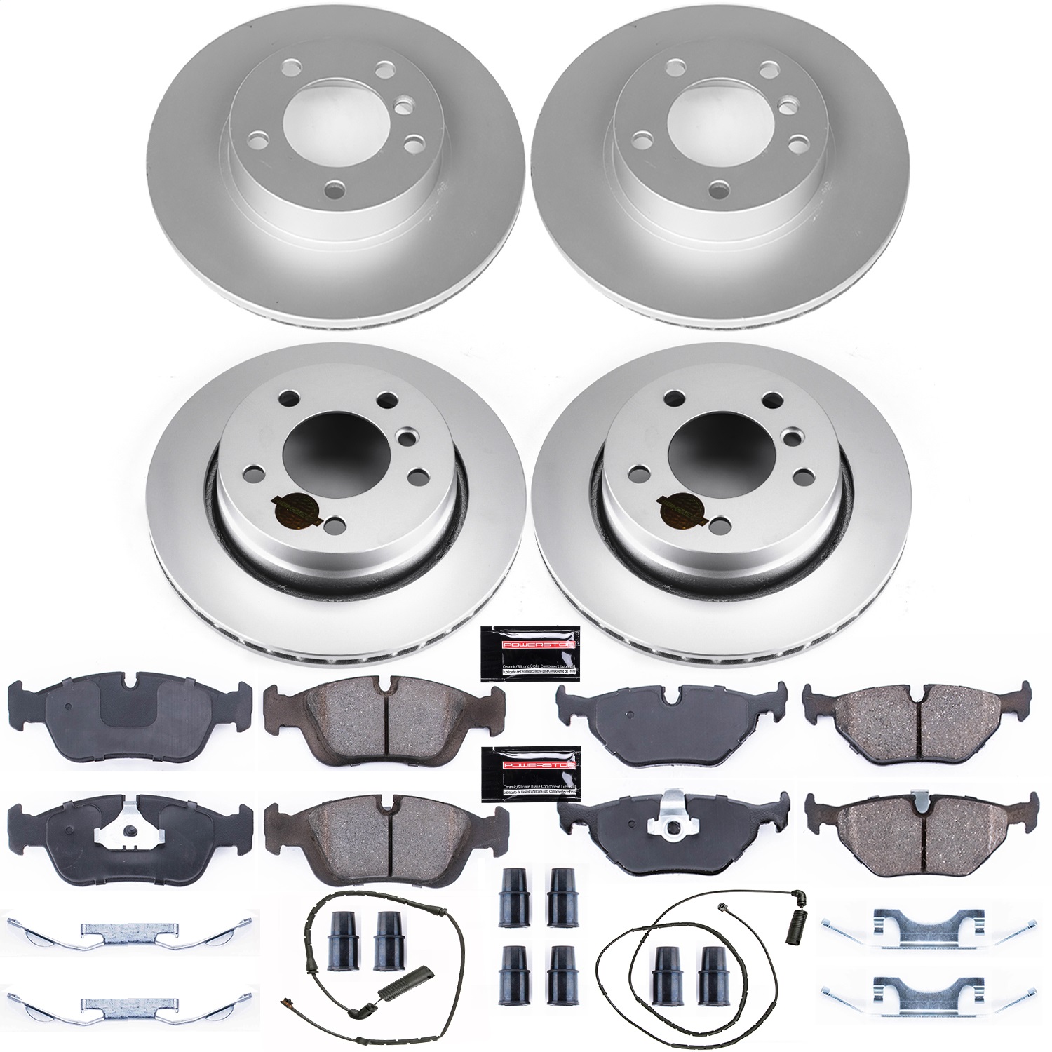Power Stop - CRK507 - Front and Rear - Disc Brake Pad and Rotor Kit