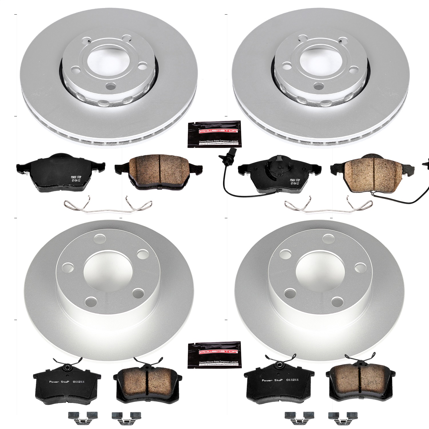 Power Stop - CRK529 - Front and Rear - Disc Brake Pad and Rotor Kit