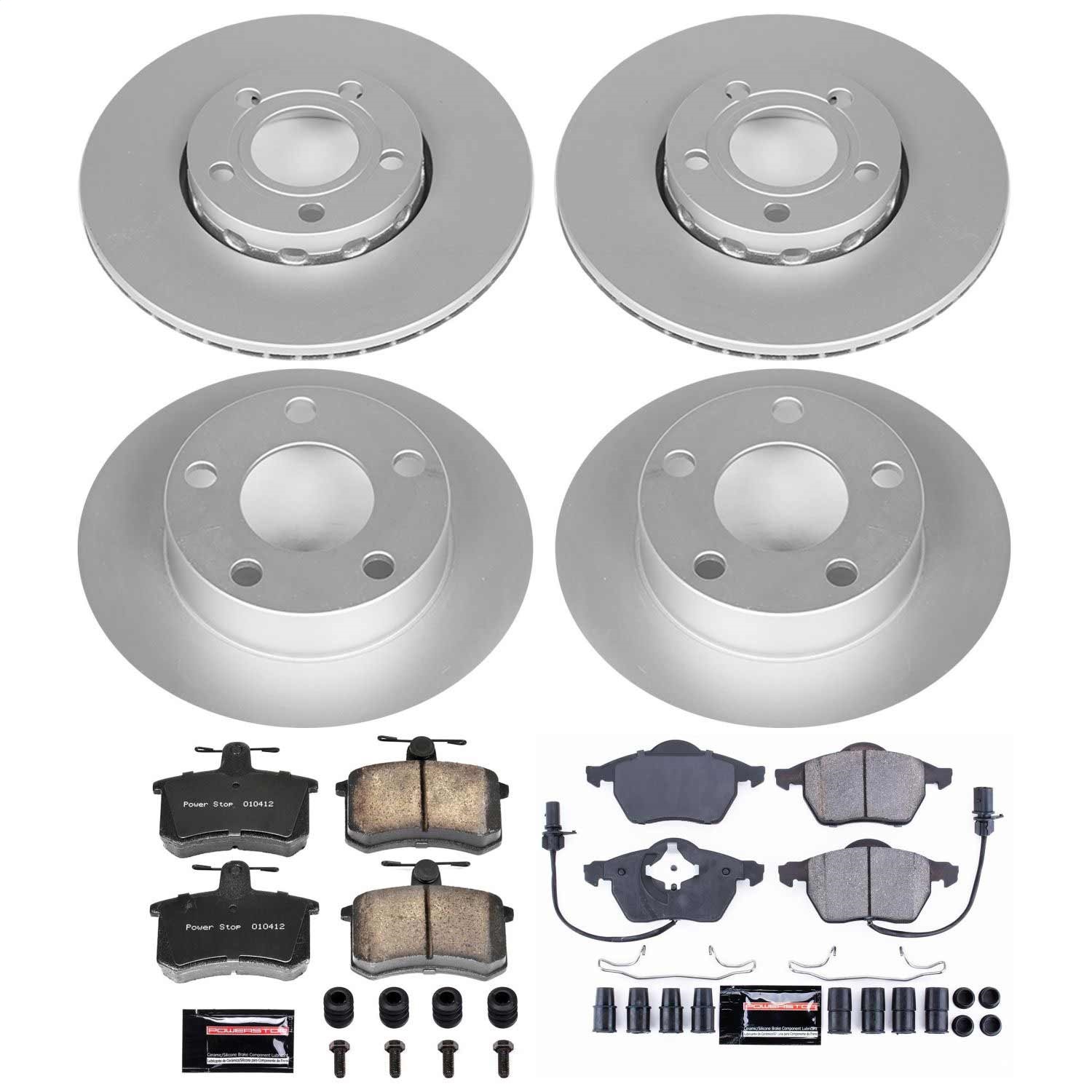 Power Stop - CRK530 - Front and Rear - Disc Brake Pad and Rotor Kit