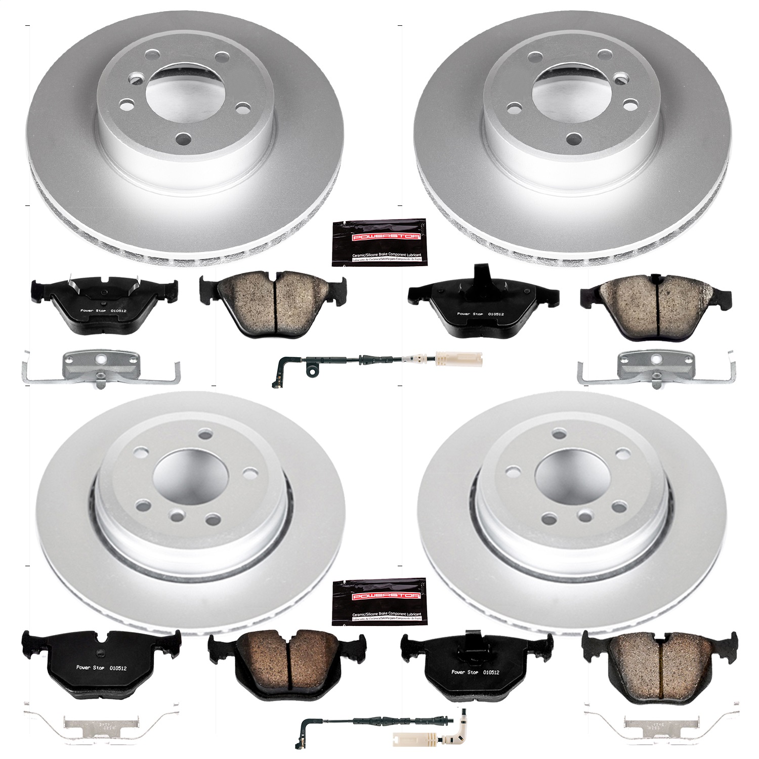 Power Stop - CRK5360 - Front and Rear - Disc Brake Pad and Rotor Kit