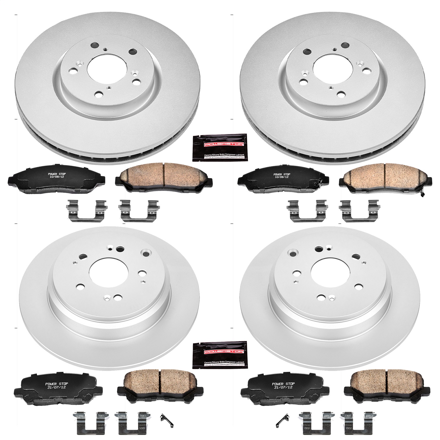 Power Stop - CRK5369 - Front and Rear - Disc Brake Pad and Rotor Kit