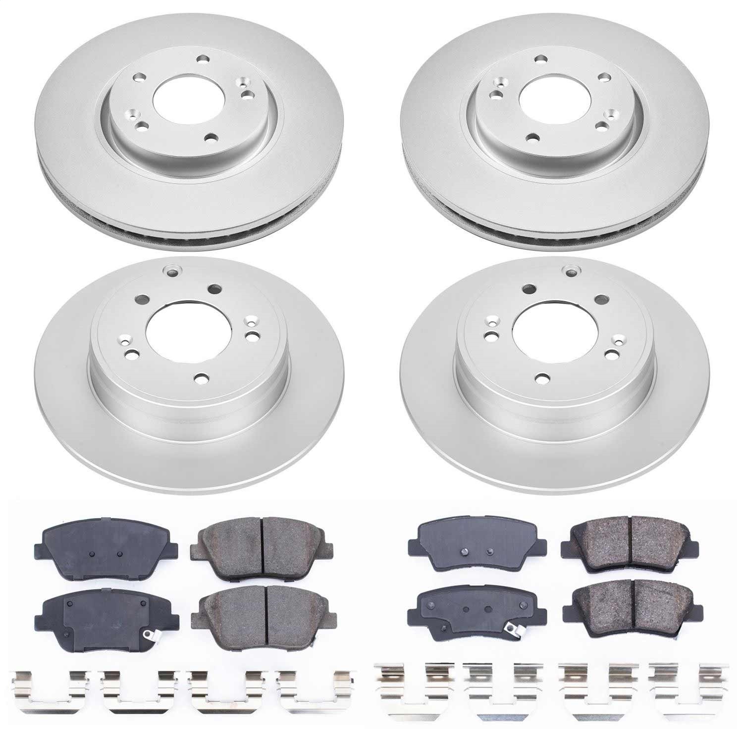 Power Stop - CRK5376 - Front and Rear - Disc Brake Pad and Rotor Kit