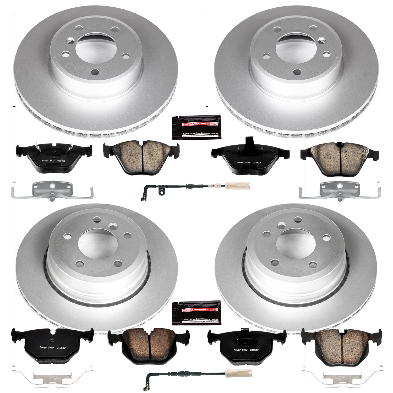 Power Stop - CRK5440 - Front and Rear - Disc Brake Pad and Rotor Kit