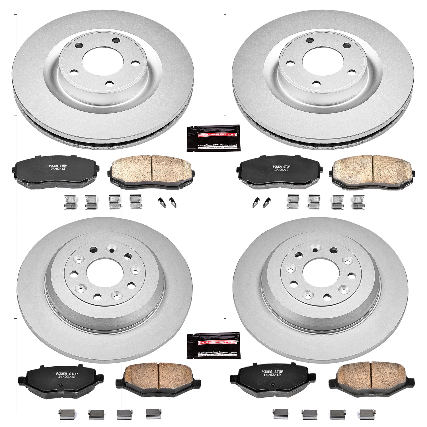 Power Stop - CRK5452 - Front and Rear - Disc Brake Pad and Rotor Kit