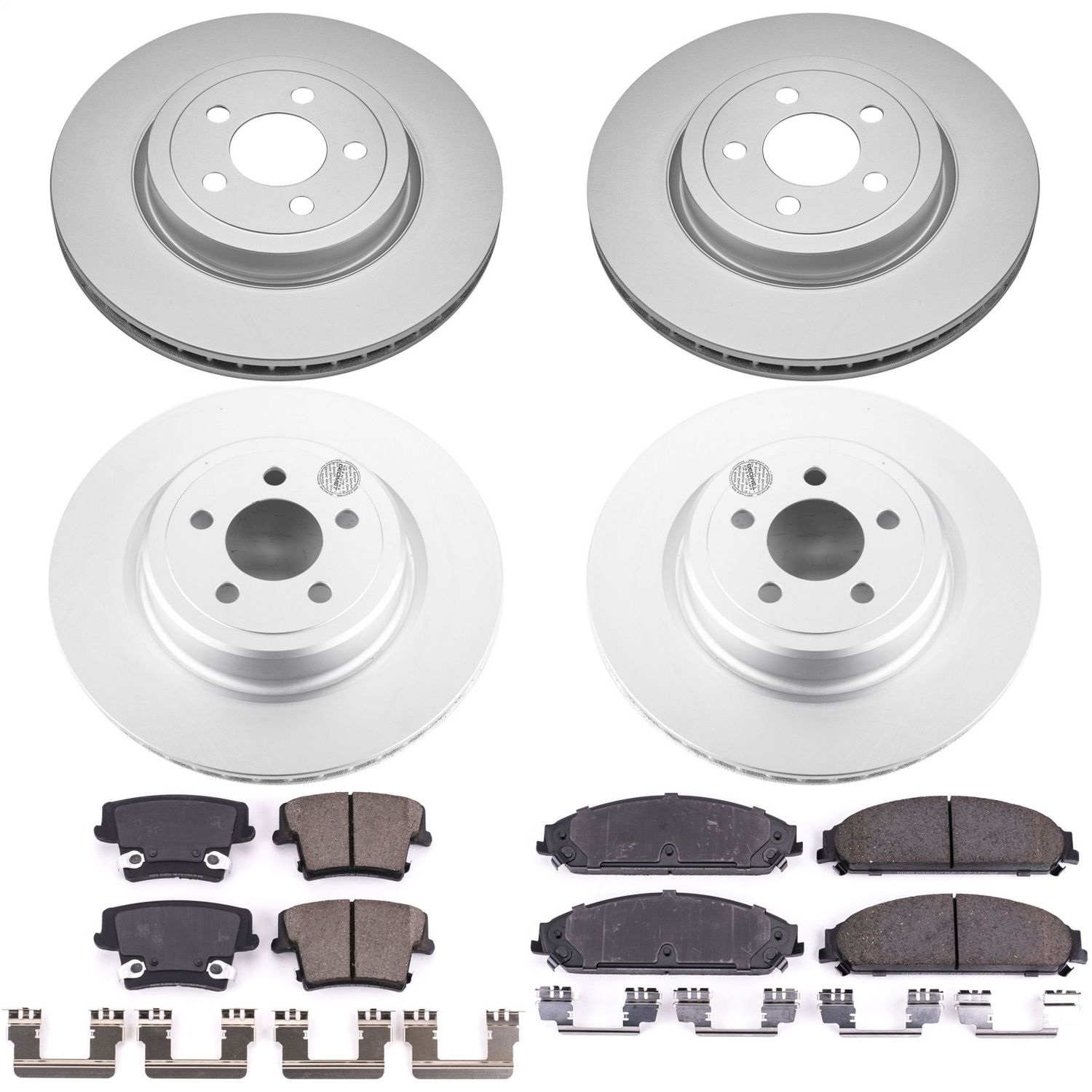 Power Stop - CRK5457 - Front and Rear - Disc Brake Pad and Rotor Kit