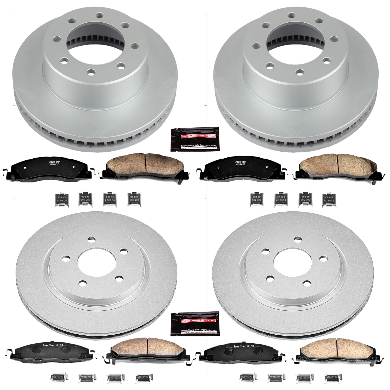 Power Stop - CRK5458 - Front and Rear - Disc Brake Pad and Rotor Kit