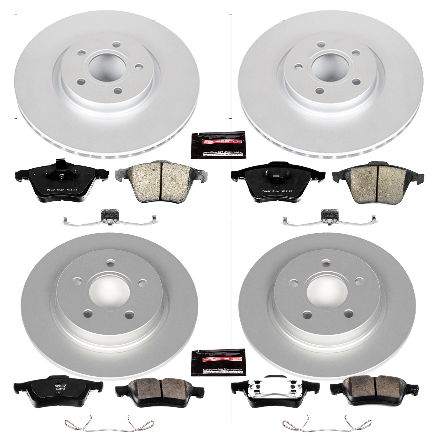 Power Stop - CRK5470 - Front and Rear - Disc Brake Pad and Rotor Kit