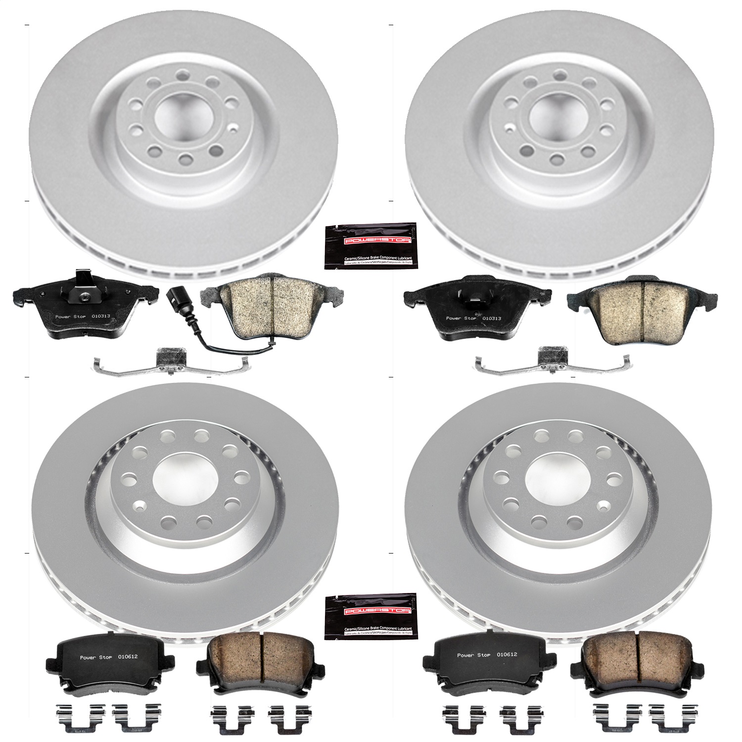 Power Stop - CRK5471 - Front and Rear - Disc Brake Pad and Rotor Kit