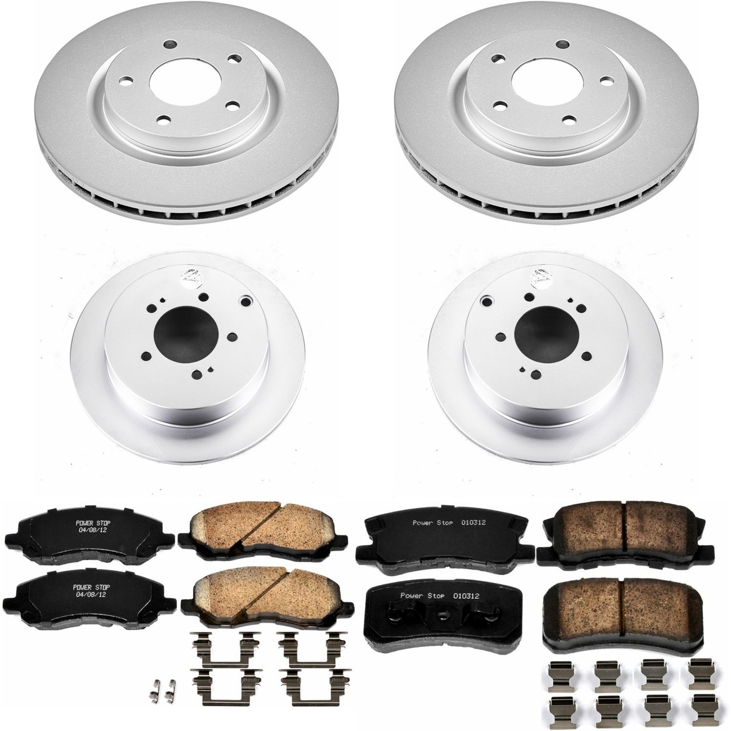 Power Stop - CRK5477 - Front and Rear - Disc Brake Pad and Rotor Kit