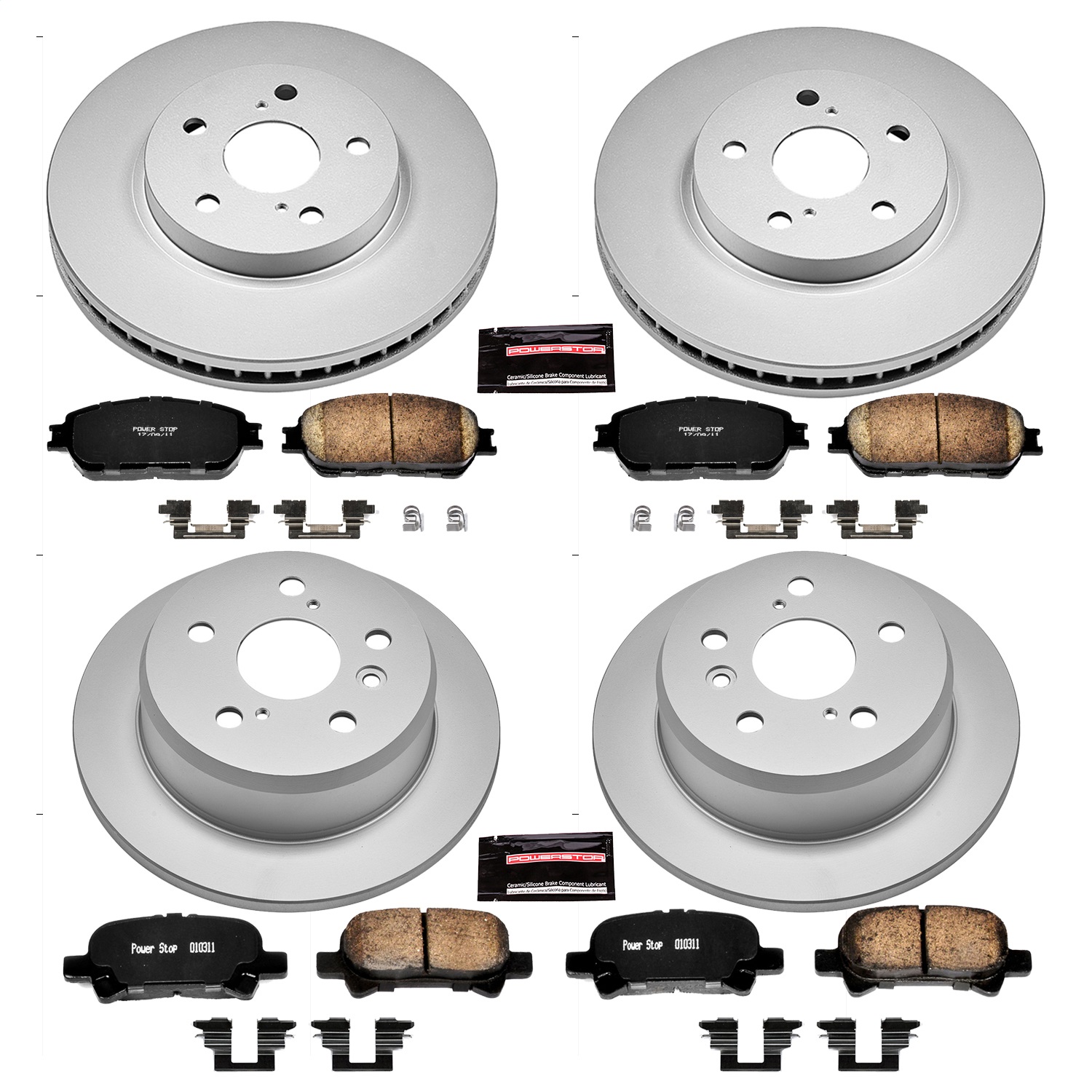 Power Stop - CRK5482 - Front and Rear - Disc Brake Pad and Rotor Kit
