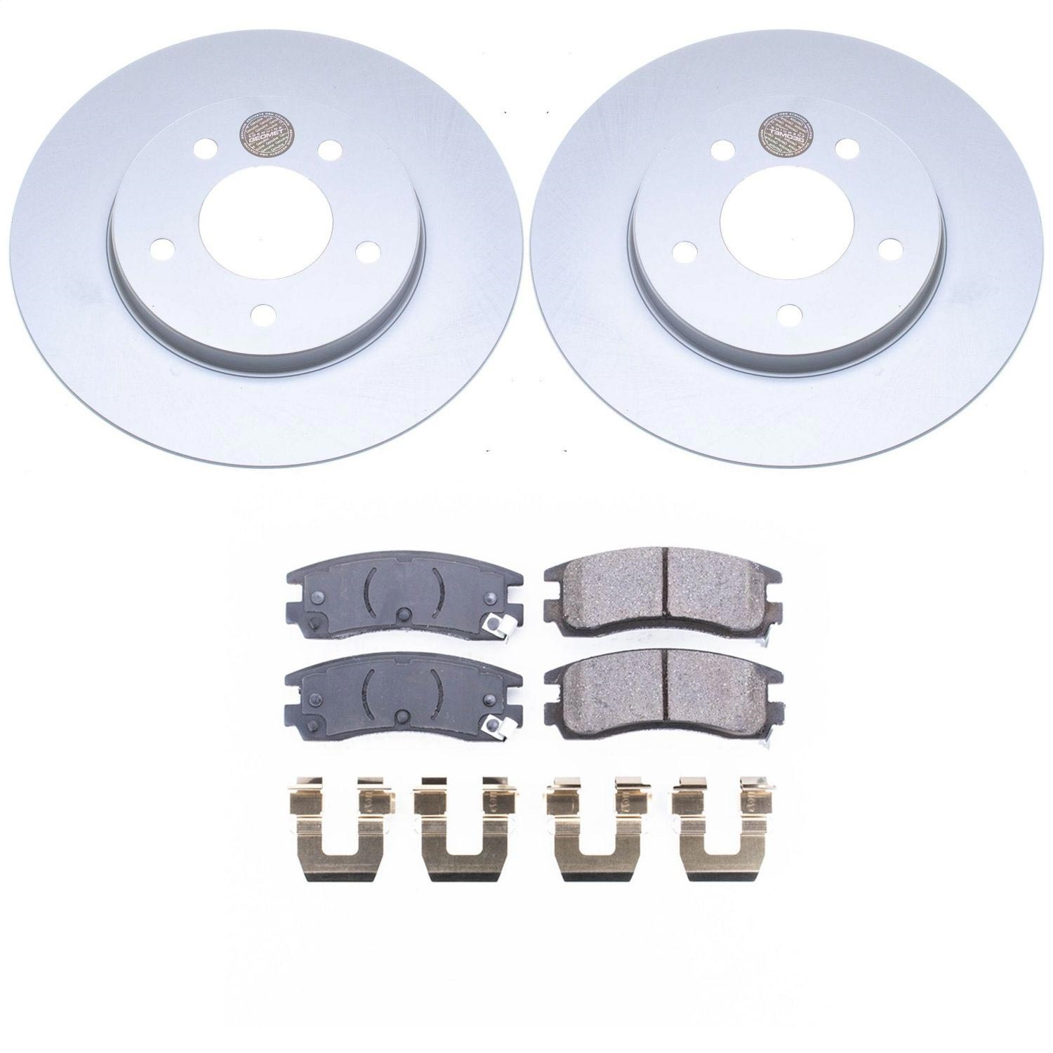 Power Stop - CRK5484 - Rear - Disc Brake Pad and Rotor Kit