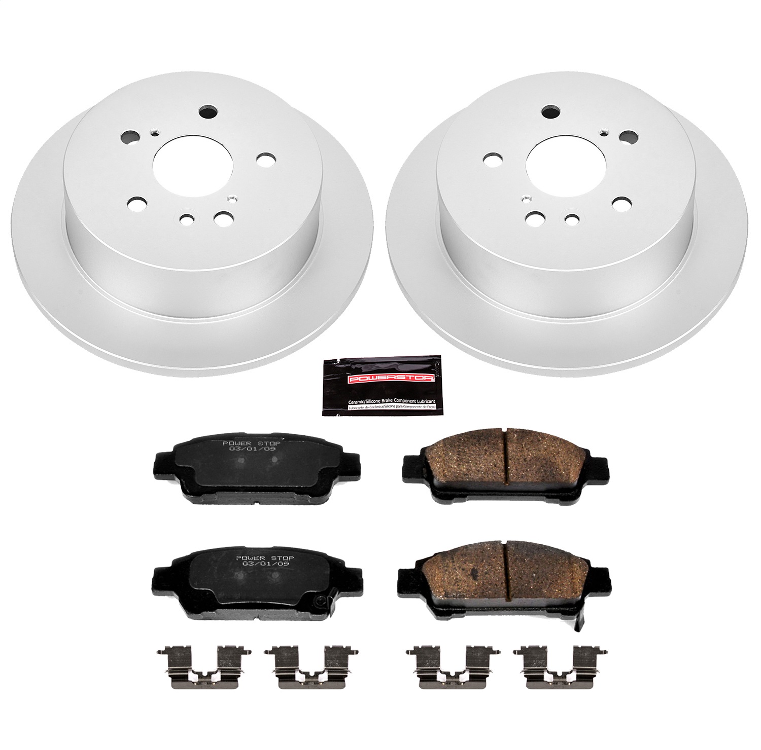 Power Stop - CRK5498 - Rear - Disc Brake Pad and Rotor Kit