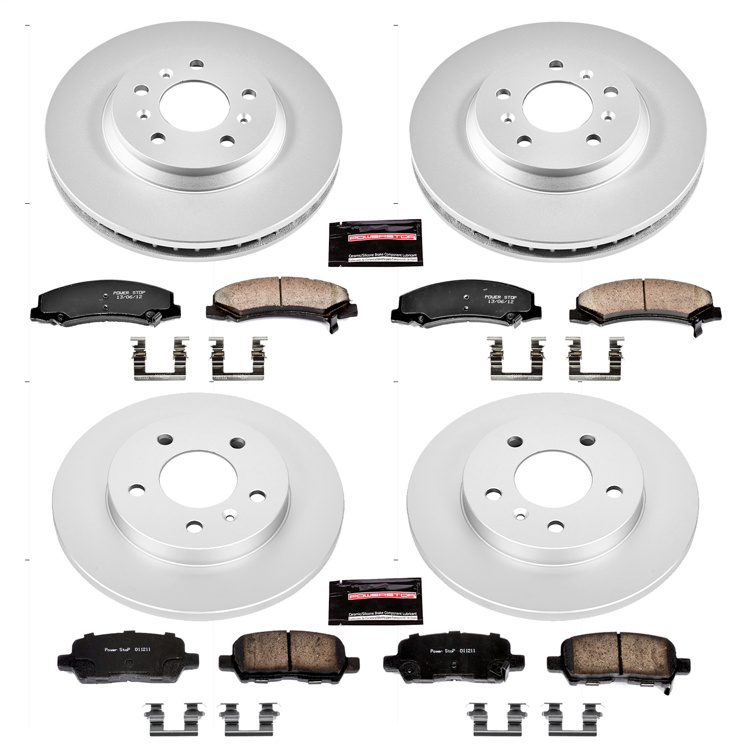 Power Stop - CRK5504 - Front and Rear - Disc Brake Pad and Rotor Kit