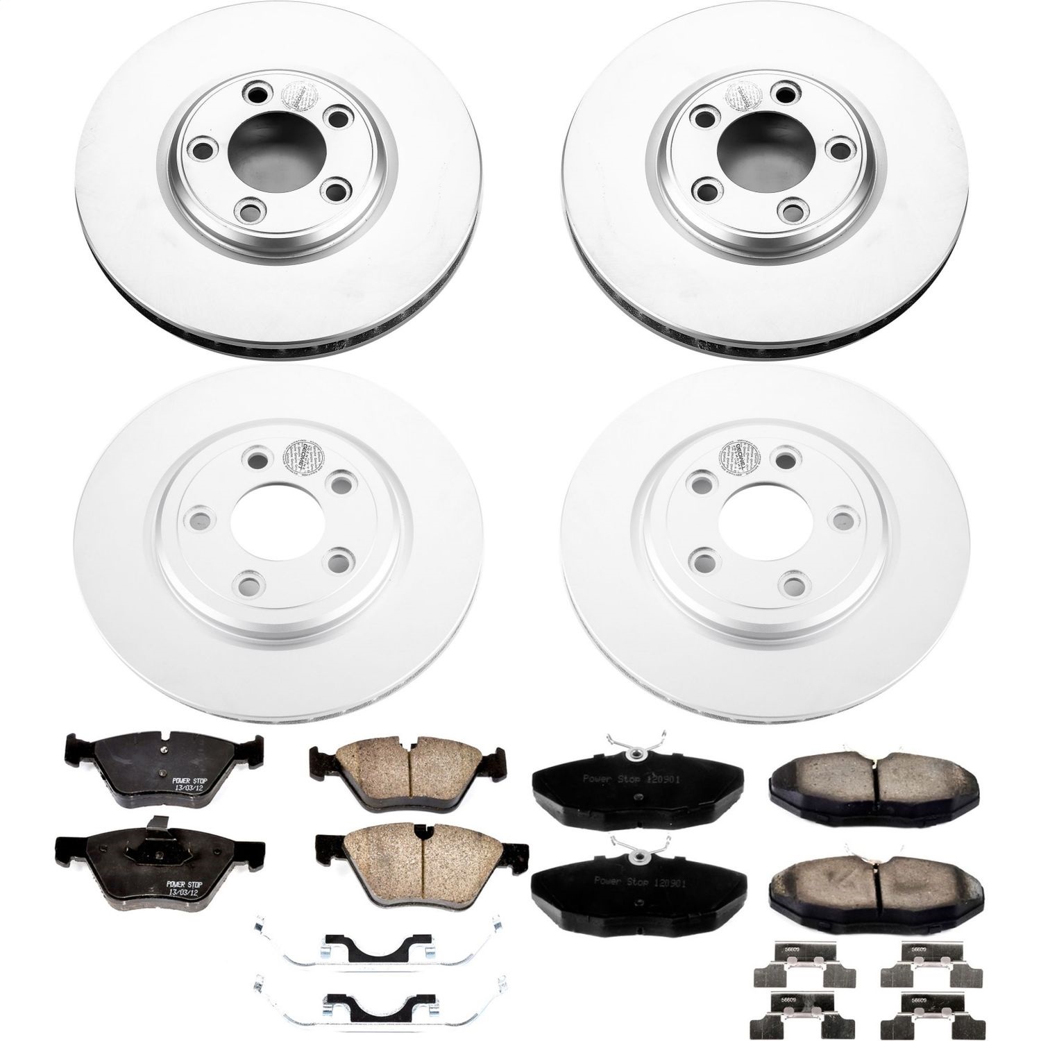 Power Stop - CRK5506 - Front and Rear - Disc Brake Pad and Rotor Kit