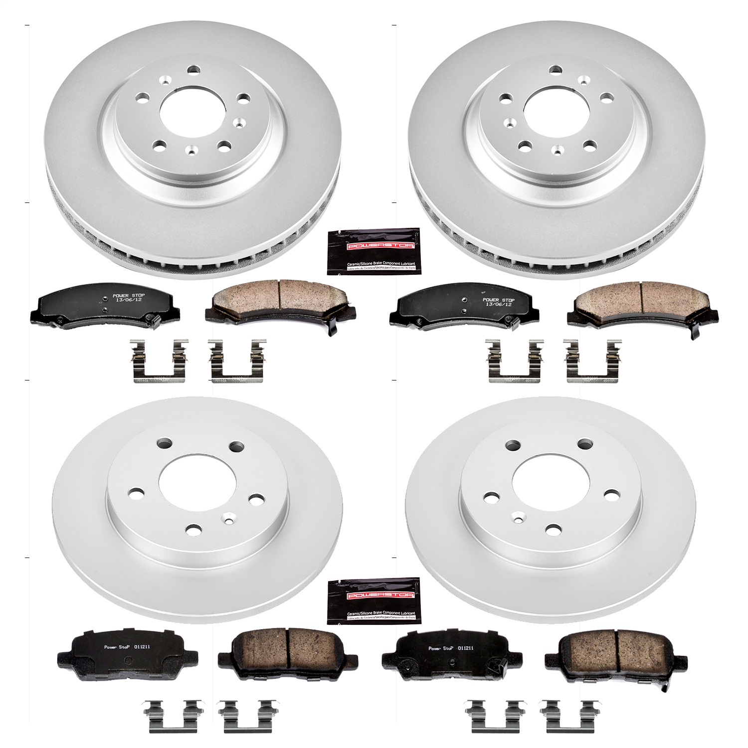 Power Stop - CRK5514 - Front and Rear - Disc Brake Pad and Rotor Kit