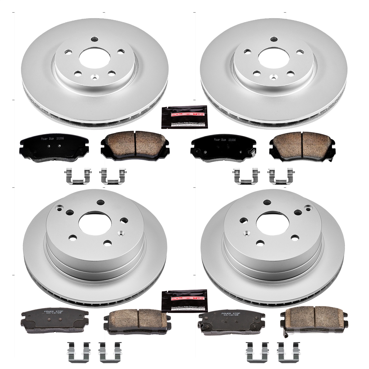 Power Stop - CRK5516 - Front and Rear - Disc Brake Pad and Rotor Kit