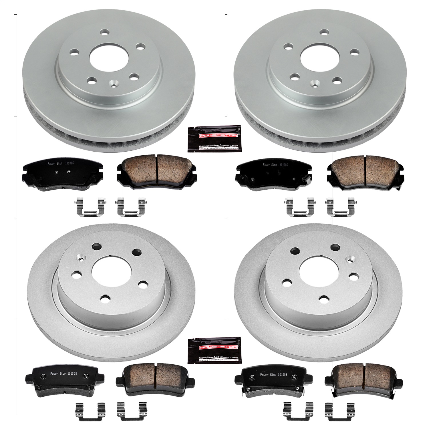 Power Stop - CRK5523 - Front and Rear - Disc Brake Pad and Rotor Kit