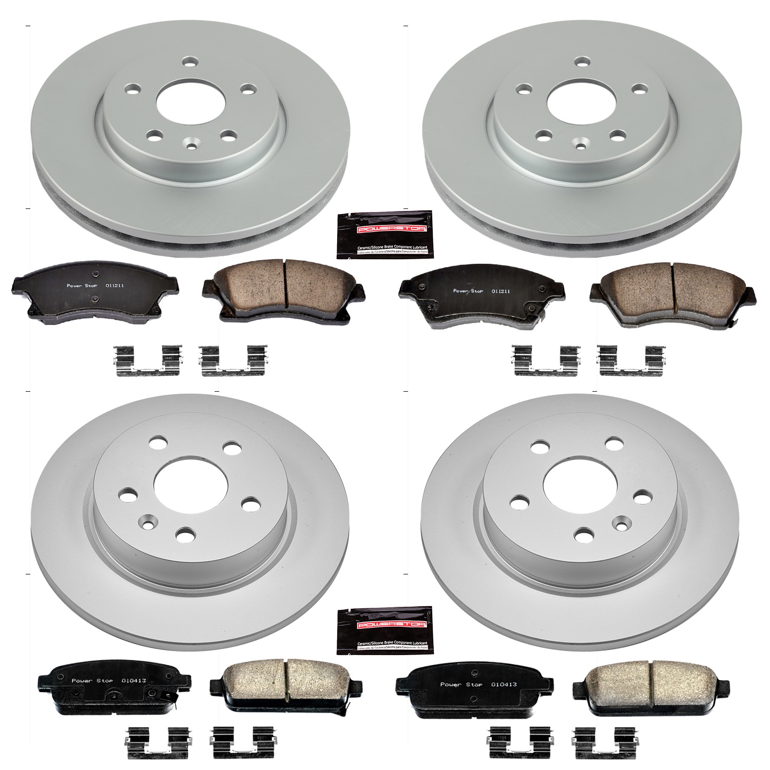 Power Stop - CRK5551 - Front and Rear - Disc Brake Pad and Rotor Kit