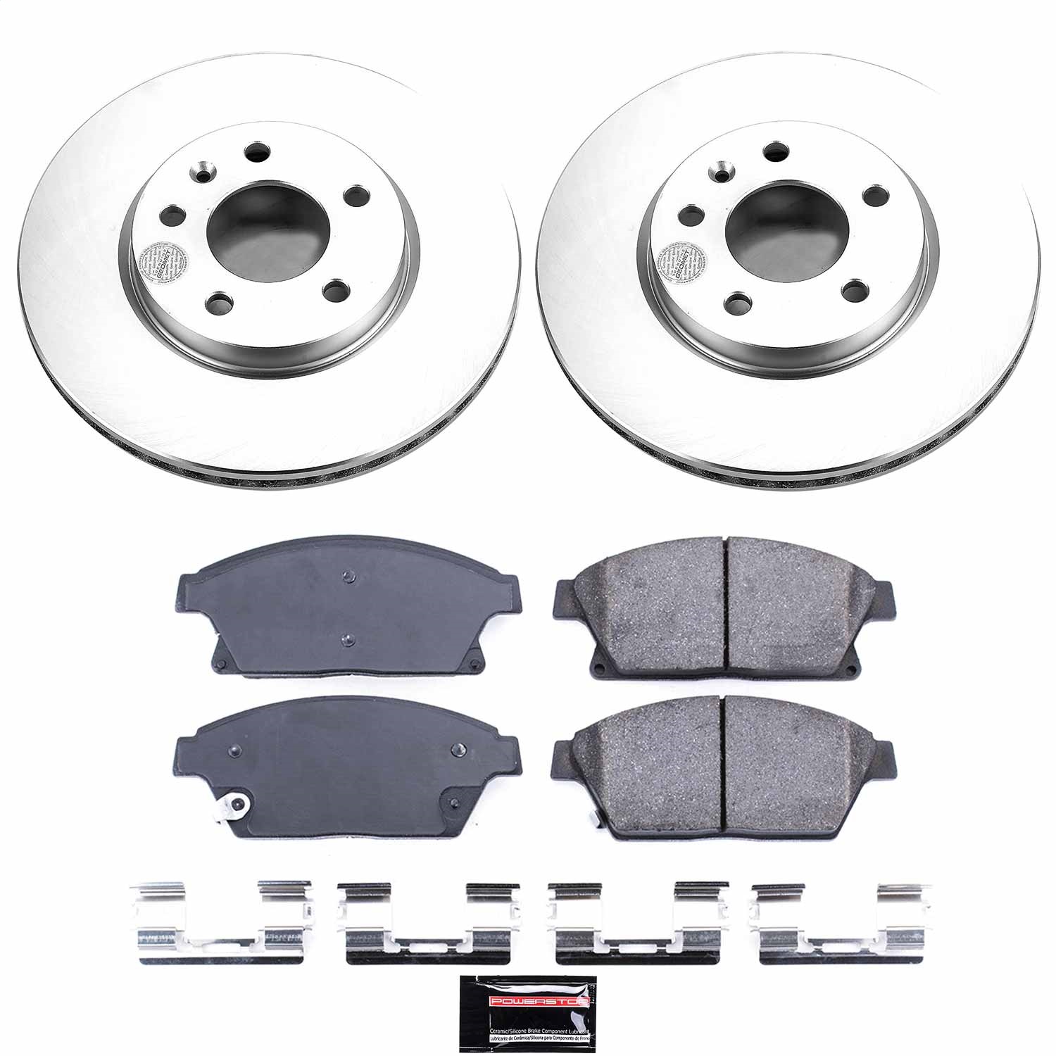 Power Stop - CRK5554 - Front - Disc Brake Pad and Rotor Kit
