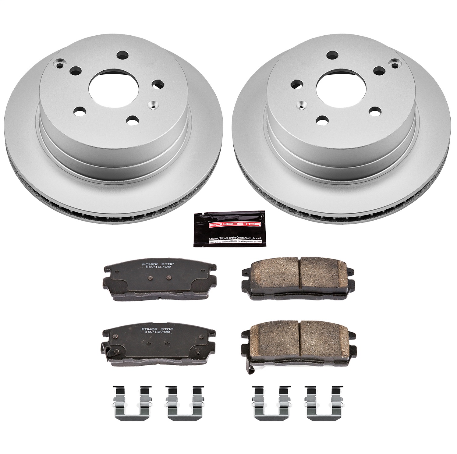 Power Stop - CRK5558 - Rear - Disc Brake Pad and Rotor Kit