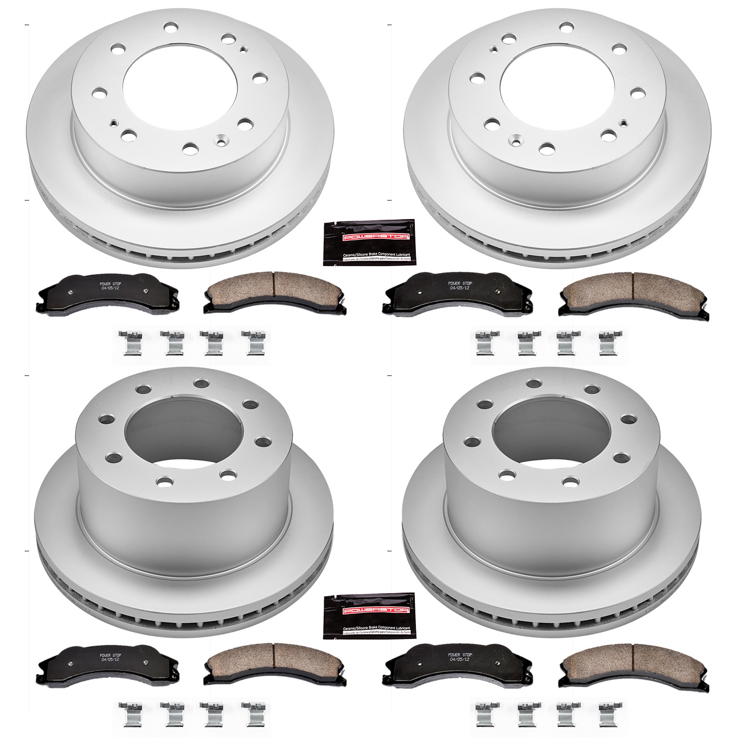 Power Stop - CRK5560 - Front and Rear - Disc Brake Pad and Rotor Kit