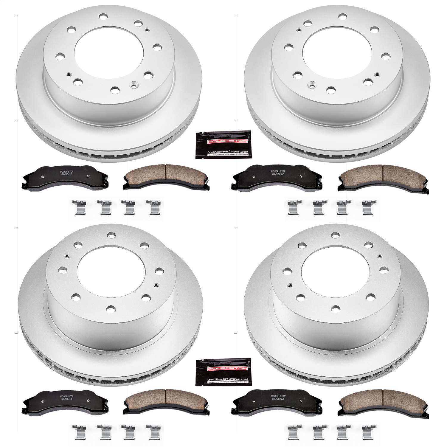 Power Stop - CRK5561 - Front and Rear - Disc Brake Pad and Rotor Kit
