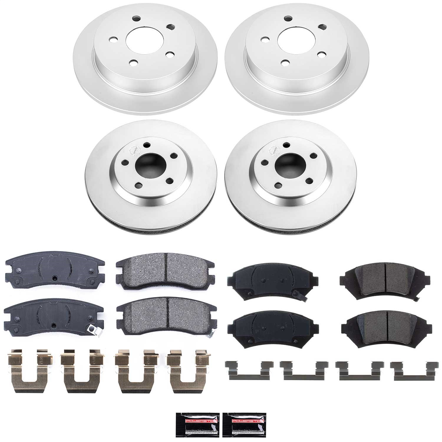 Power Stop - CRK5564 - Front and Rear - Disc Brake Pad and Rotor Kit
