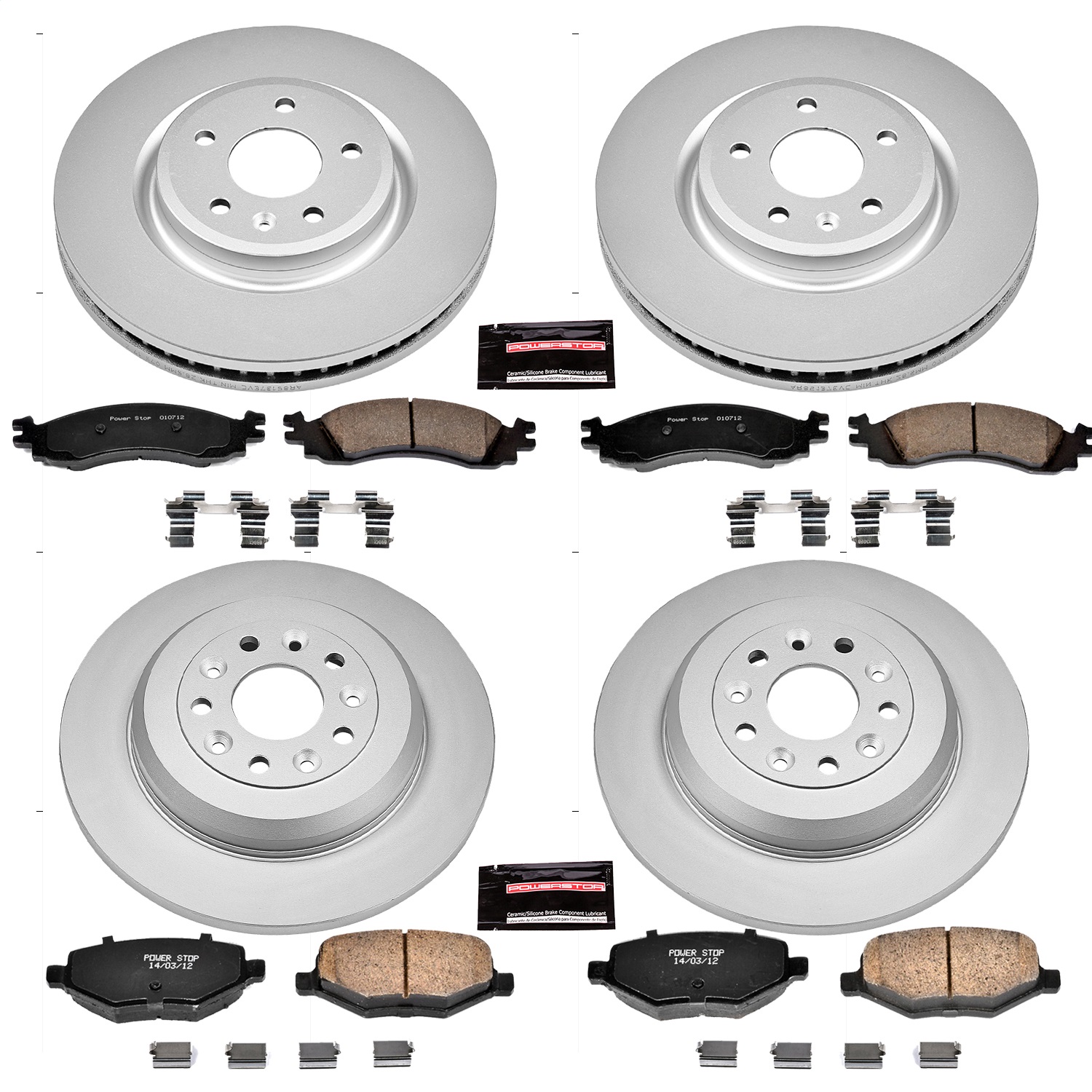 Power Stop - CRK5582 - Front and Rear - Disc Brake Pad and Rotor Kit
