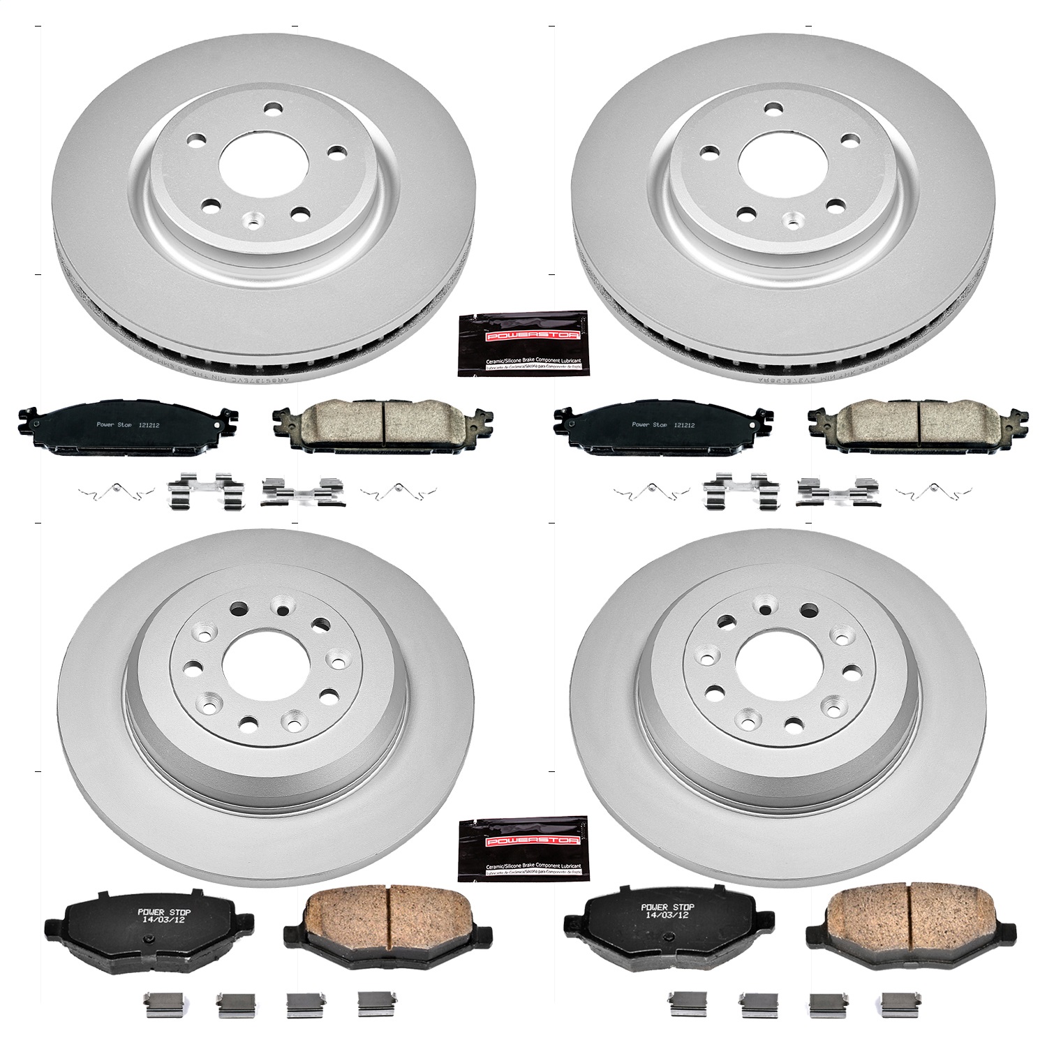 Power Stop - CRK5584 - Front and Rear - Disc Brake Pad and Rotor Kit