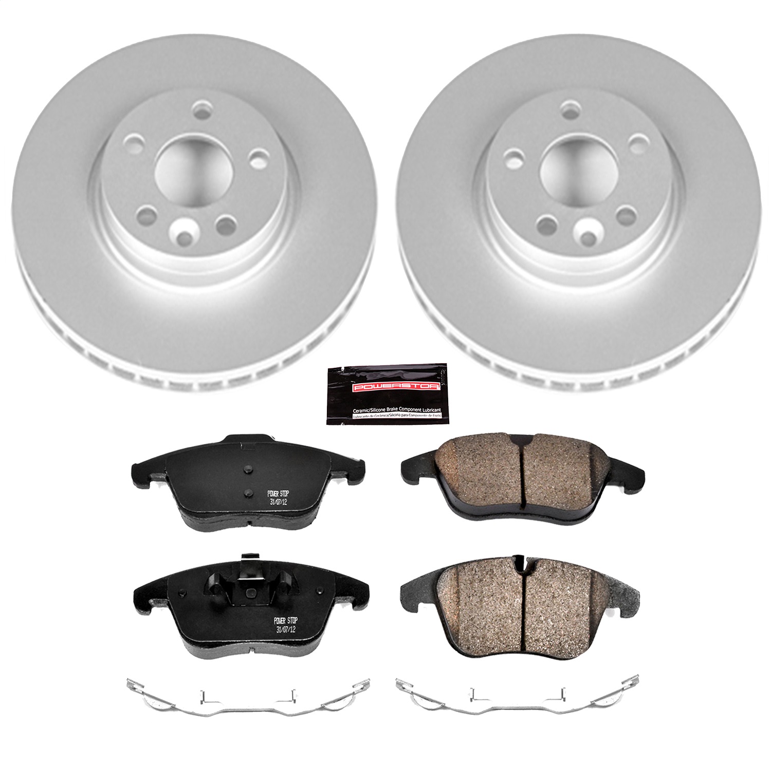 Power Stop - CRK5608 - Front - Disc Brake Pad and Rotor Kit