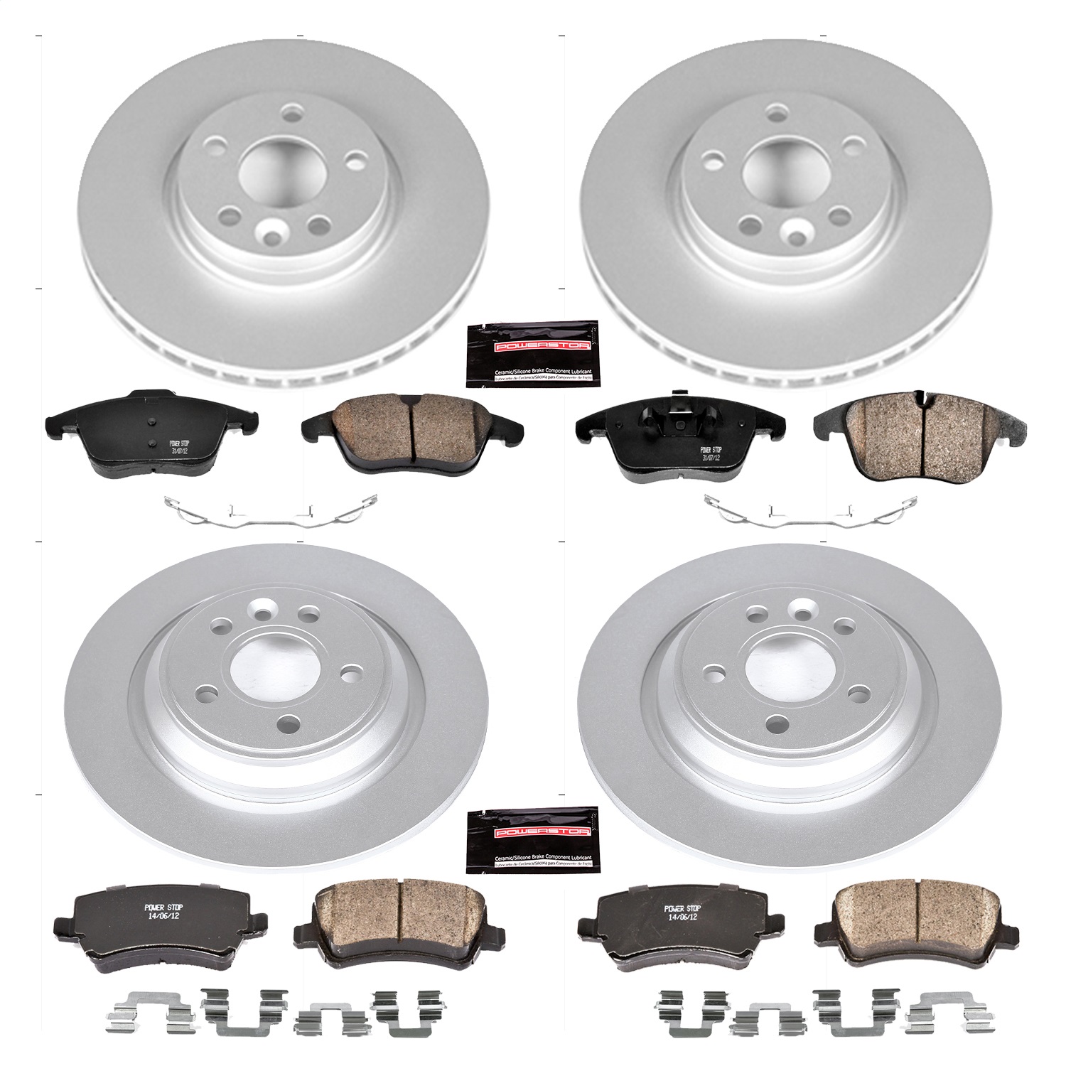 Power Stop - CRK5611 - Front and Rear - Disc Brake Pad and Rotor Kit